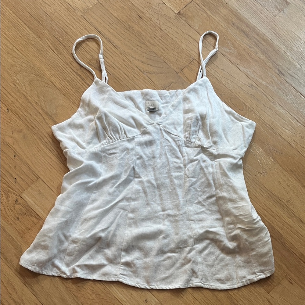 a new day Elegant White Camisole Top